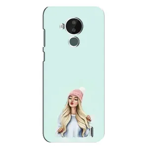 Силіконовый Чохол на Nokia C30 з картинкой Модных девушек (В шапці)