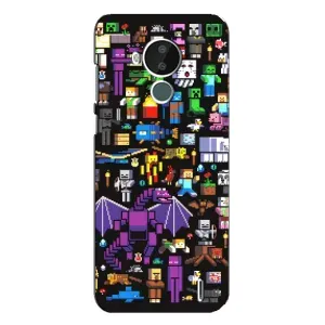 Чехол майнкрафт для Nokia C30 (Все персонажи)