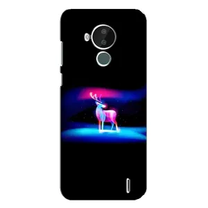 Силиконовый бампер с картинкой животных для Nokia C30 (Яркий олень)