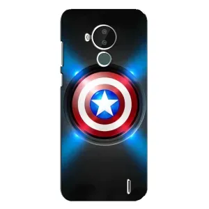 Чехол с Щитом Капитана Америки на Nokia C30 (Яркий Щит Капитана)