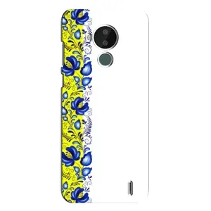 Силиконовый Чехол на Nokia C30 с картинкой Вышиванки (Желто-синяя вышиванка)