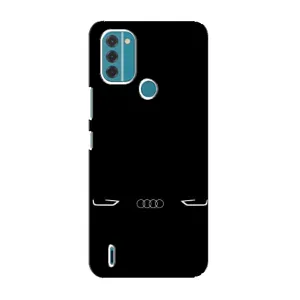 Силиконовый бампер с картинкой машины на Nokia C31 (Силует Audi)