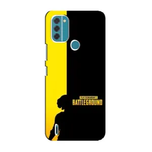 Чохол (TPU) з картинкою "Лого Пабг" на Нокіа С31 (Battlegrounds)