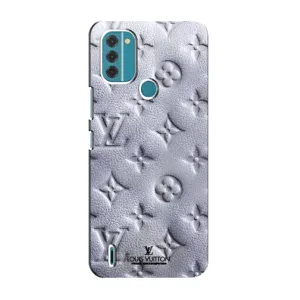 Текстурный Чехол Louis Vuitton для Нокиа С31 (Белый ЛВ)