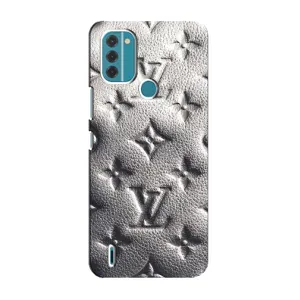 Текстурный Чехол Louis Vuitton для Нокиа С31 (Бежевый ЛВ)