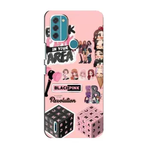 Чехлы с картинкой для Nokia C31 (BLACK PINK коллаж)