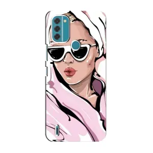 Чохол з картинкою Модні Дівчата Nokia C31 (Дівчина в халаті)