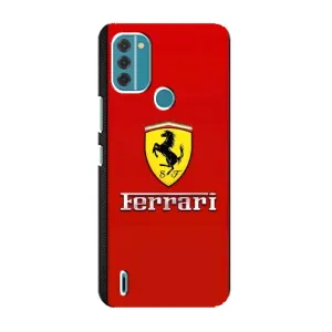Силиконовый бампер с картинкой машины на Nokia C31 (Ferrari Logo)