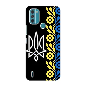 Силиконовый Чехол на Nokia C31 (Герб и вышыванка)