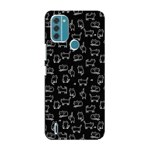 Чохол на тематику: Коти для Nokia C31 (Котики на чорному)