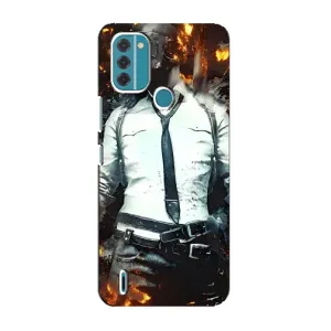 Чохол з картинкою "Герой Pubg" на Nokia C31 (Man Пубг)