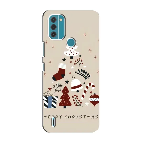 Чехол с рисунком «Merry Christmas» для Nokia C31 Чехол с рисунком «Merry Christmas» для Nokia C31