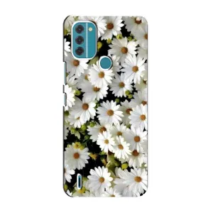 Чехол с ромашками на Nokia C31 (Рамка в ромашках)