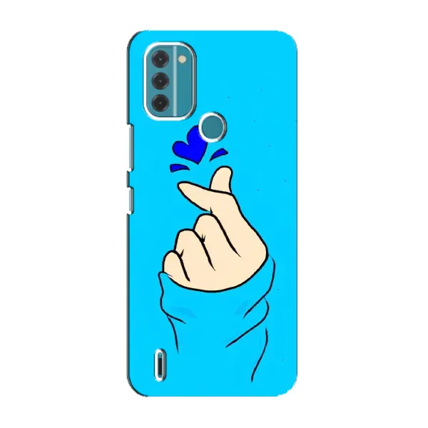 Чехол с рисунком «Сердце на синем» для Nokia C31 Чехол с рисунком «Сердце на синем» для Nokia C31