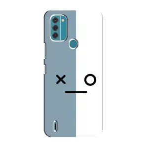 Чохли (ТПУ) (смішні стікери) для Nokia C31 (Сіро-білий)