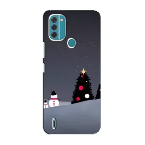 Чехлы на Новый Год Nokia C31 (Снеговички)