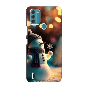 Чехлы на Новый Год Nokia C31 (Снеговик праздничный)