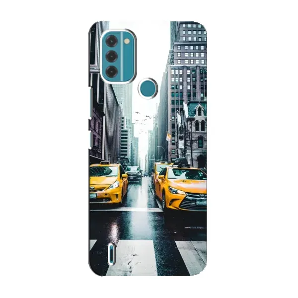 Чехол с рисунком «Такси» для Nokia C31