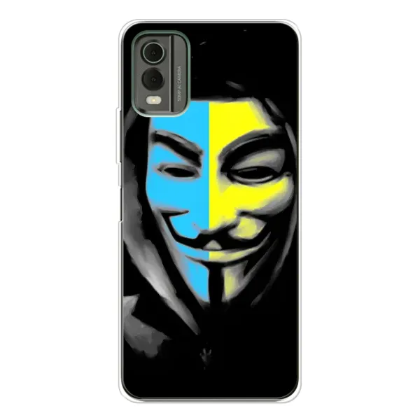Чехол с рисунком «Анонимус патриот» для Nokia C32 Чехол с рисунком «Анонимус патриот» для Nokia C32