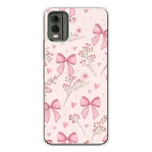Чехол с рисунком «Банты с цветами» для Nokia C32