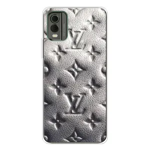 Текстурный Чехол Louis Vuitton для Нокиа С32 (Бежевый ЛВ)