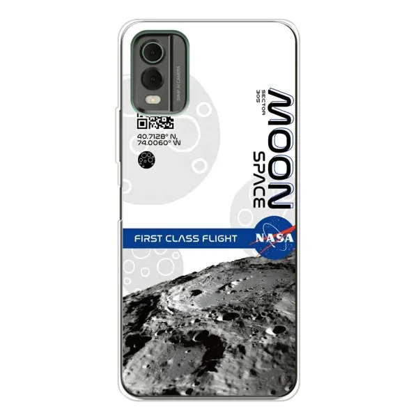 Чехол с рисунком «Билет в космос» для Nokia C32