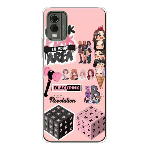 Чехол с рисунком «BLACK PINK коллаж» для Nokia C32
