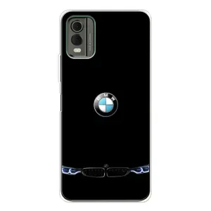 Силиконовый бампер с картинкой машины на Nokia C32 (Черный BMW)
