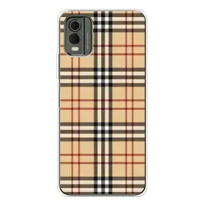 Чехол с рисунком «Burberry стиль» для Nokia C32