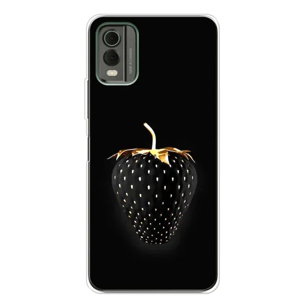 Чехол с рисунком «Чёрная клубника» для Nokia C32 Чехол с рисунком «Чёрная клубника» для Nokia C32