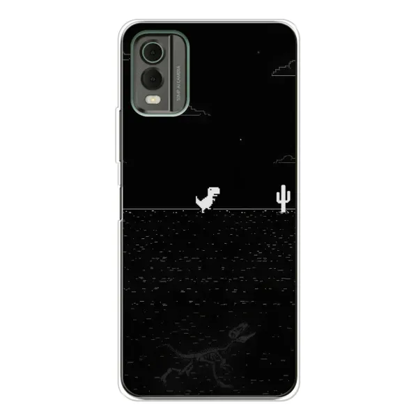 Чехол с рисунком «Динозаврик» для Nokia C32