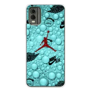 Силиконовый Чехол Nike Air Jordan на Нокиа С32 (Джордан Найк)