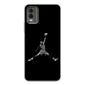 Силиконовый Чехол Nike Air Jordan на Нокиа С32 (Джордан)