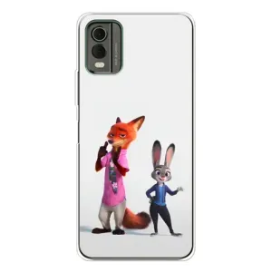Силиконовый чехол с принтом Зоотрополіс для Nokia C32 (Джуди и Ник)