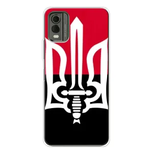 Чехлы УПА (Красно-Чёрный) на Nokia C32 (Герб Украины)