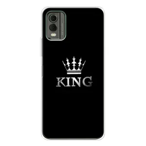 Чехол (Корона на чёрном фоне) для Нокиа С32 (KING)