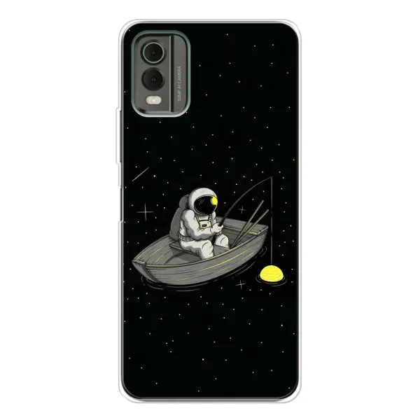 Чехол с рисунком «Космонавт на рыбалке» для Nokia C32 Чехол с рисунком «Космонавт на рыбалке» для Nokia C32
