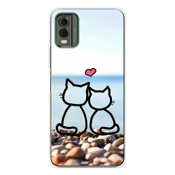 Чехол с рисунком «Котейки» для Nokia C32 Чехол с рисунком «Котейки» для Nokia C32