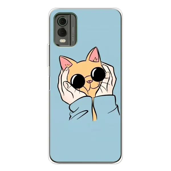 Чехол с рисунком «КОТИК в очках» для Nokia C32 Чехол с рисунком «КОТИК в очках» для Nokia C32