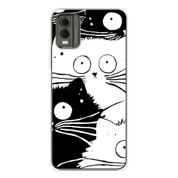 Чехол с рисунком «КОТИКИ» для Nokia C32 Чехол с рисунком «КОТИКИ» для Nokia C32
