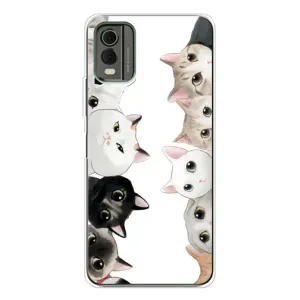 Силиконовый чехол с котиком для Nokia C32 (Коты)