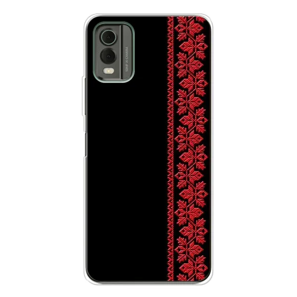 Чехол с рисунком «Красная Вышиванка» для Nokia C32 Чехол с рисунком «Красная Вышиванка» для Nokia C32