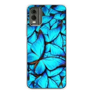 Силиконовый бампер с картинкой животных для Nokia C32 (Крылья бабочек)
