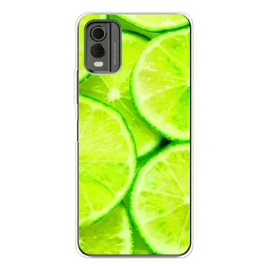 Чехол с изображением вкусной еды для Nokia C32 (Лайм)