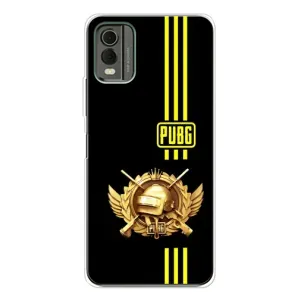 Чехол (TPU) с картинкой "Лого Пабг" на Нокиа С32 (Лого PUPG)