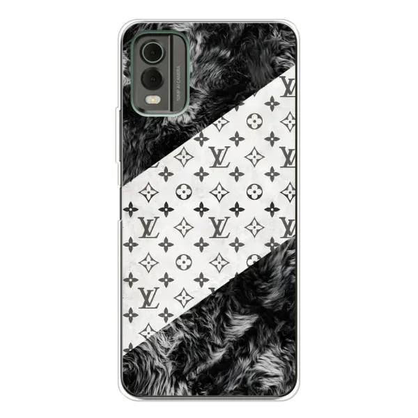 Чехол с рисунком «LV на белом» для Nokia C32 Чехол с рисунком «LV на белом» для Nokia C32
