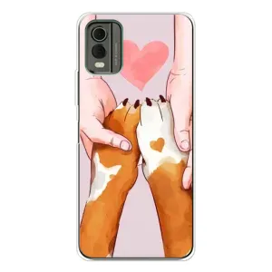 Чехол (ТПУ) Милые собачки для Nokia C32 (Любовь к собакам)