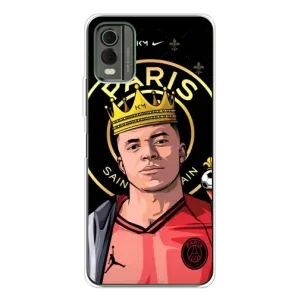 Чехол (TPU) с Футболистом на Nokia C32 (Mbappe King)