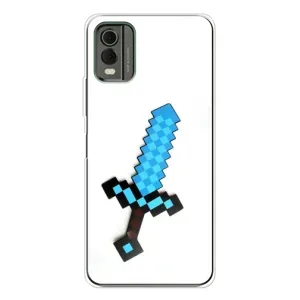 Чехлы для Nokia C32 (Персонажи Майн Крафт) (Меч)