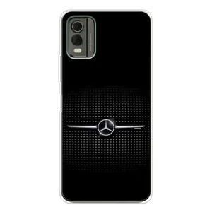 Силиконовый бампер с картинкой машины на Nokia C32 (Mercedes)